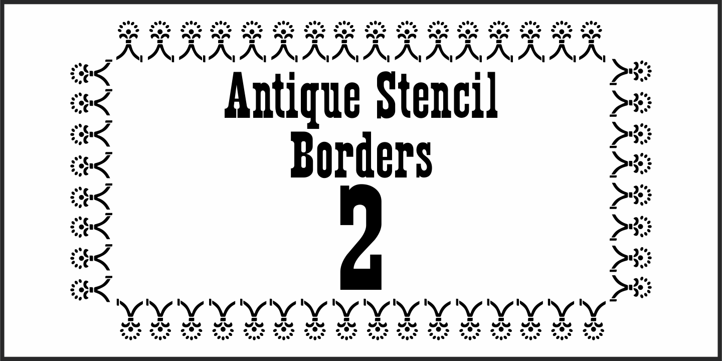 Przykładowa czcionka Antique Stencil Borders Two JNL #4